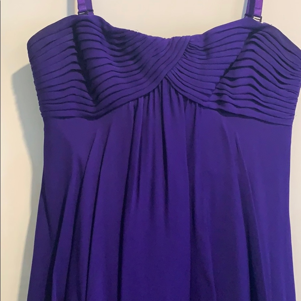 Bcbg purple silk cocktail dress